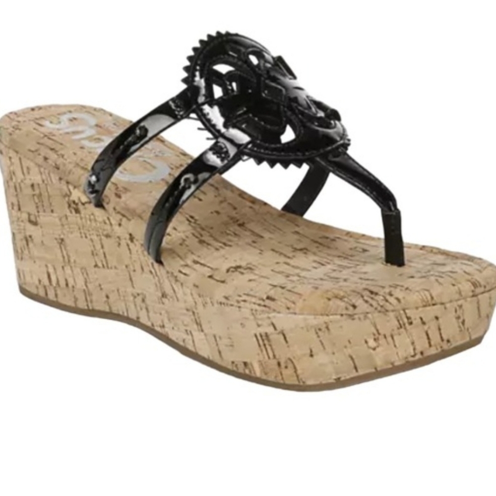 Sam Edelman Rocky Black Wedge Sandals, 8
